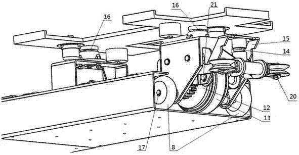 Logistic vehicle chassis capable of moving along spatial track and movement method