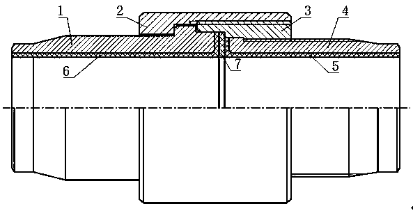 Adjustable ground lining pipeline union connecting joint