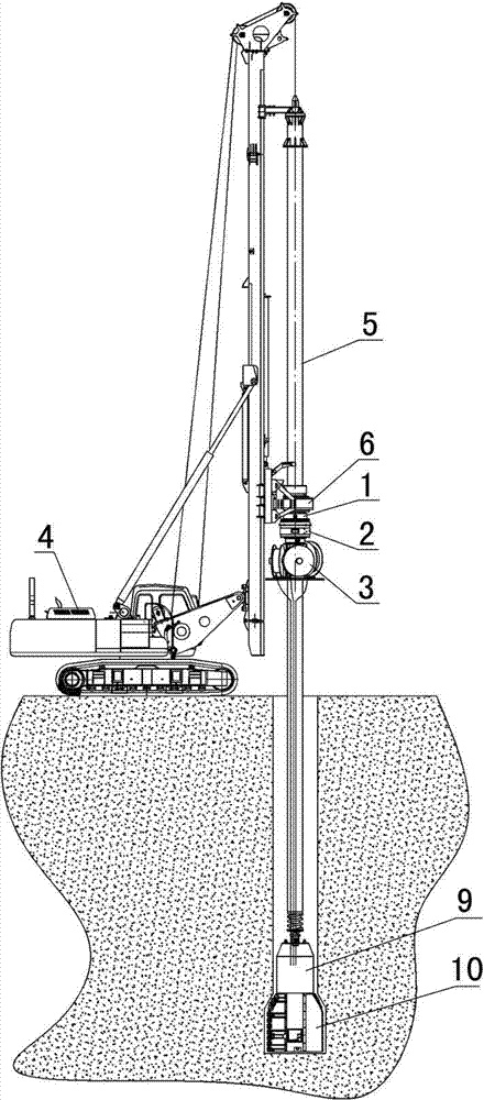 Monitoring electrohydraulic control pile foundation enlarged base device