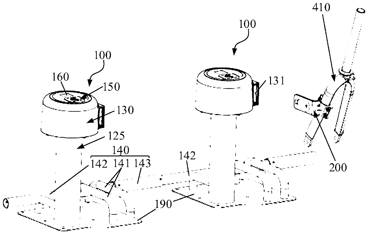 Parking pile assembly and shared vehicle system