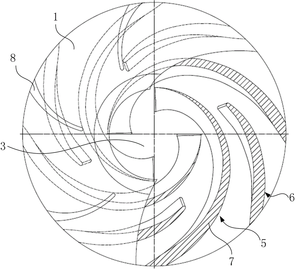 Impeller for coal water slurry pump