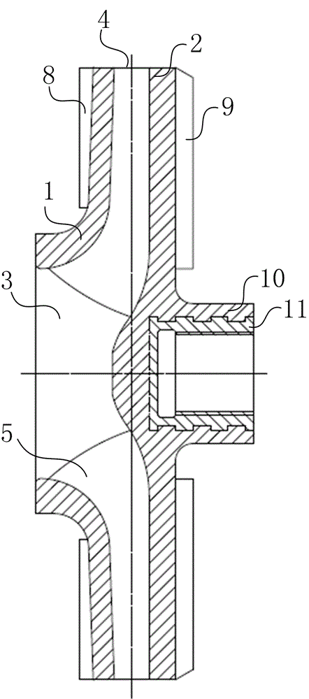 Impeller for coal water slurry pump