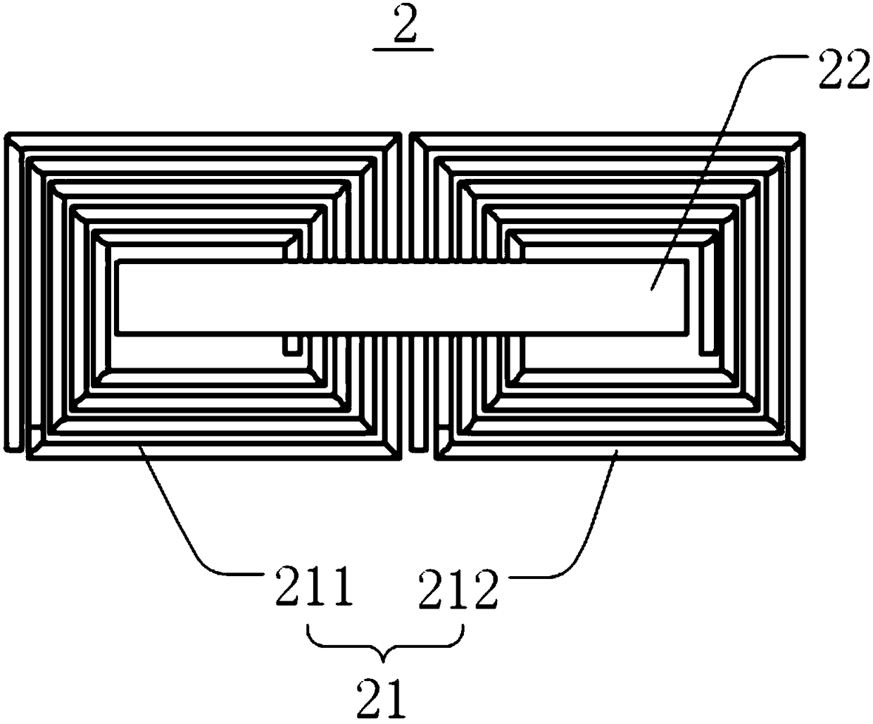 Wireless charging magnetic coupling structure and autonomous underwater vehicle system