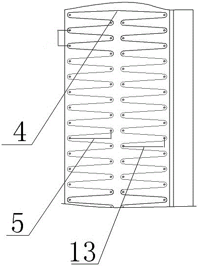 Energy-saving furnace body structure of a large well-type furnace