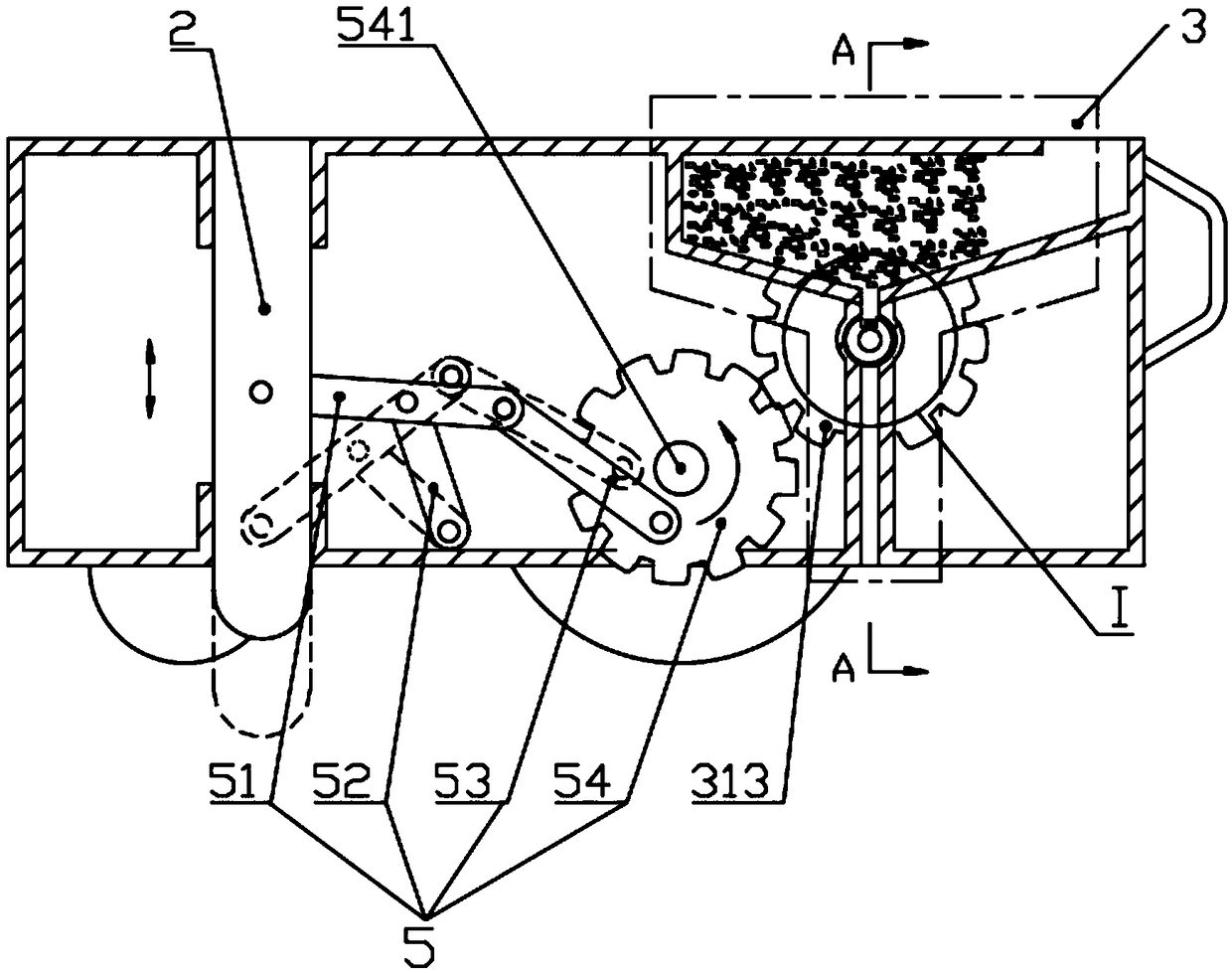 Composite device for peanut sowing