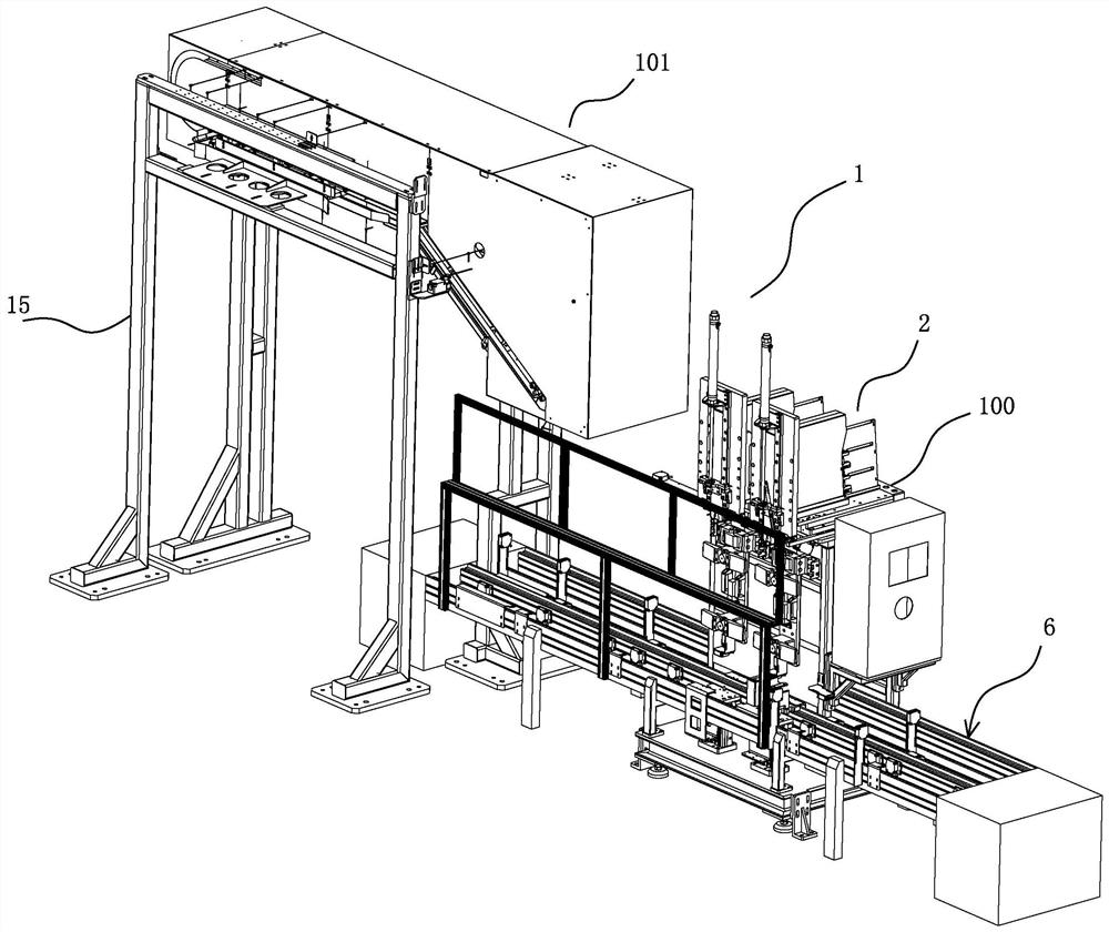 Automatic hanging device for part to be sprayed in spraying assembly line