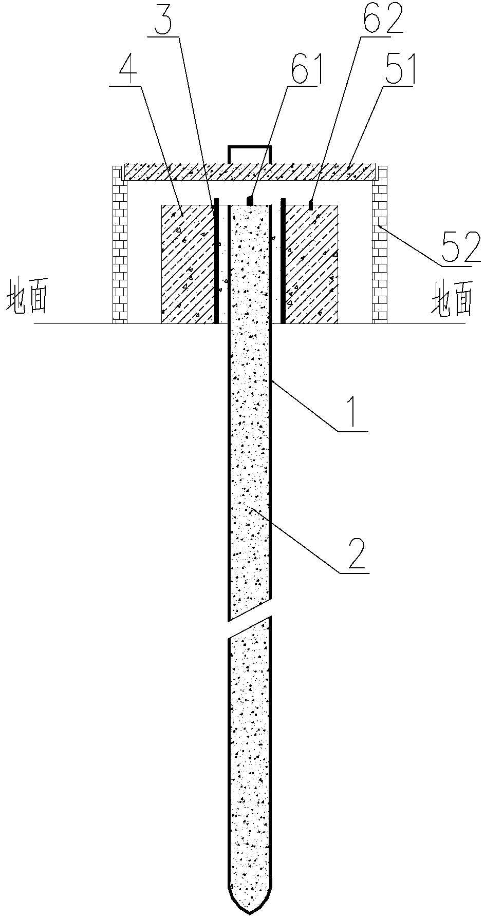 Soft soil area plane height measurement control point and embedding method thereof