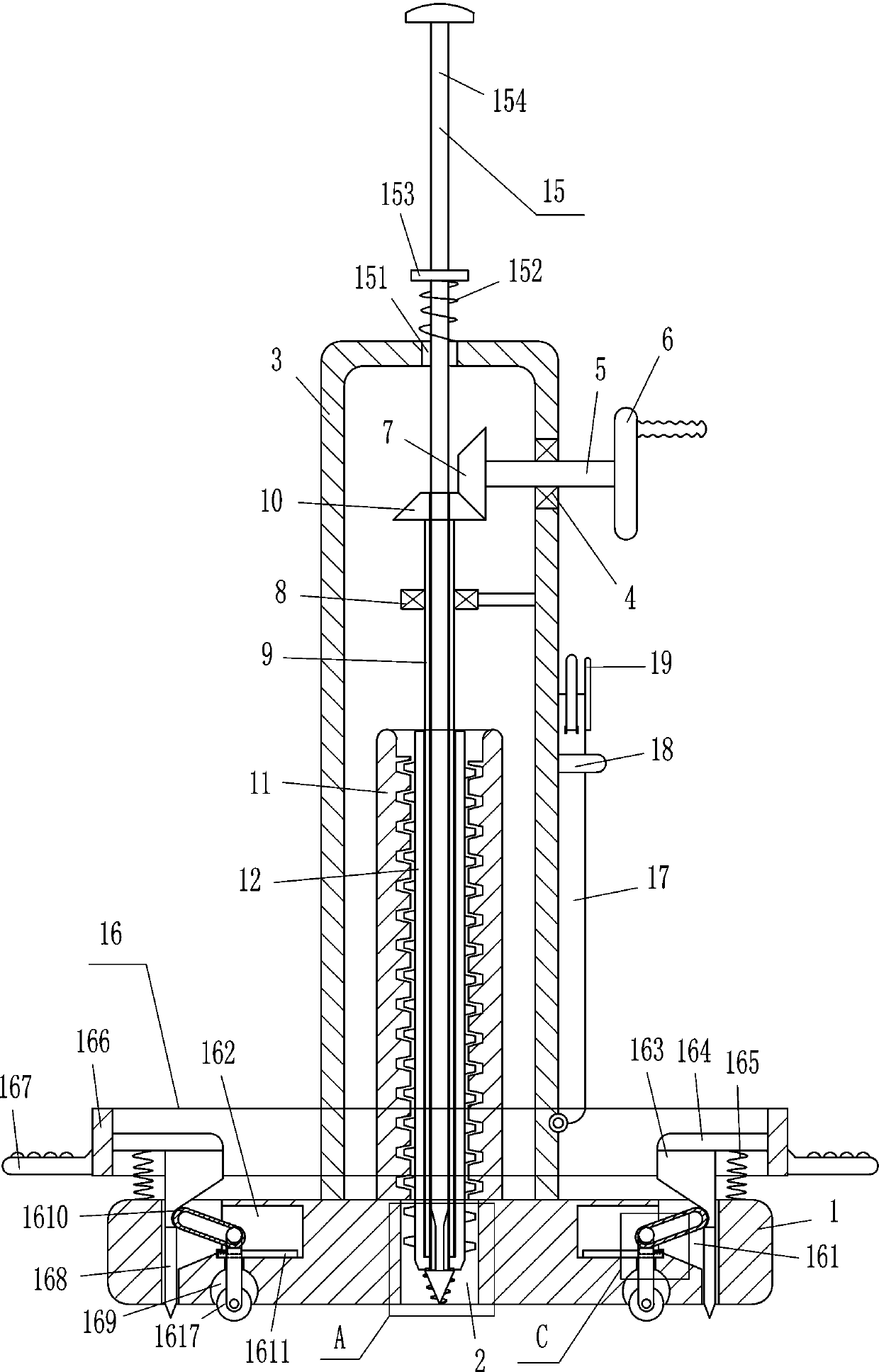 Soil sampling device