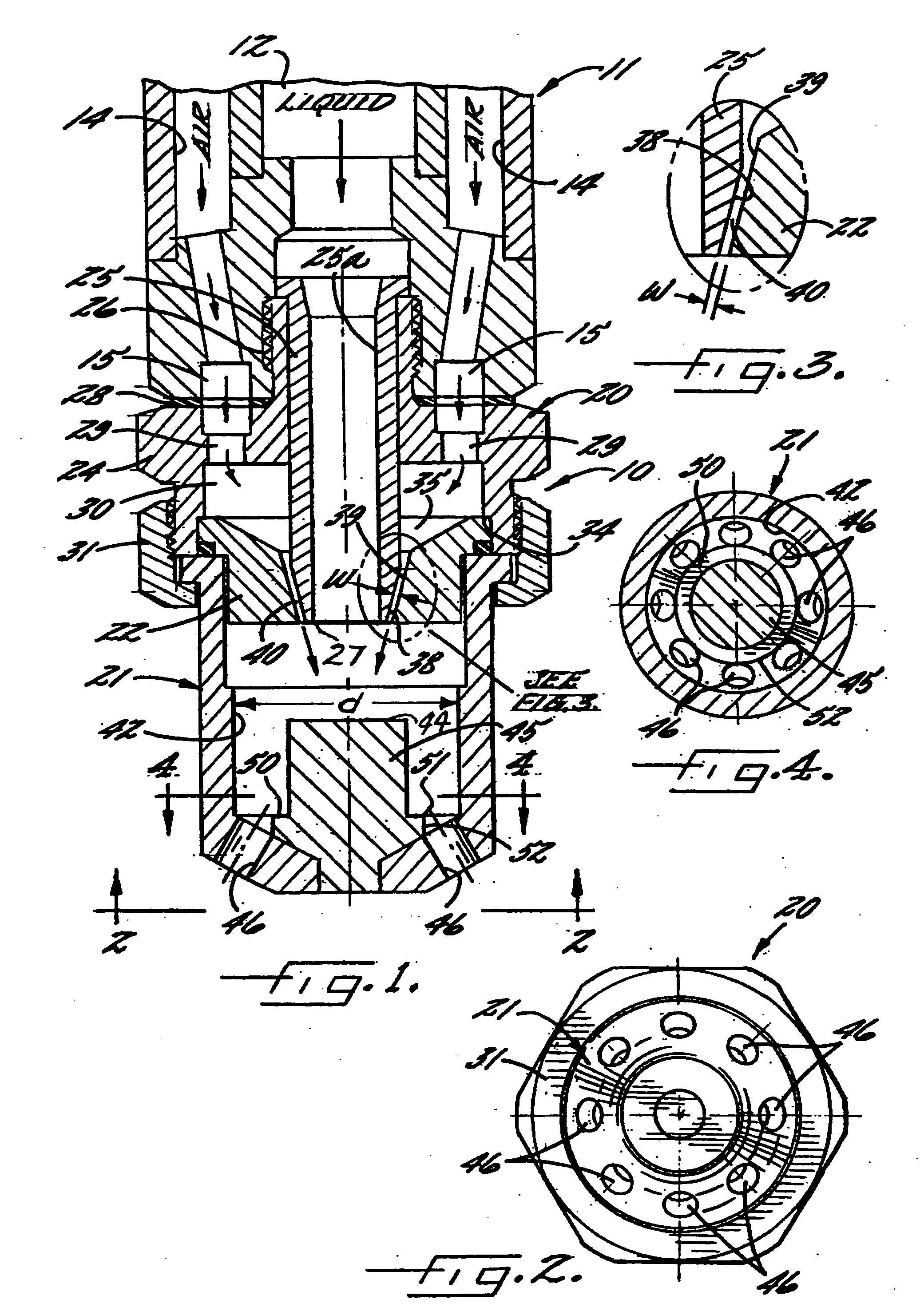 Internal mix air atomizing nozzle assembly