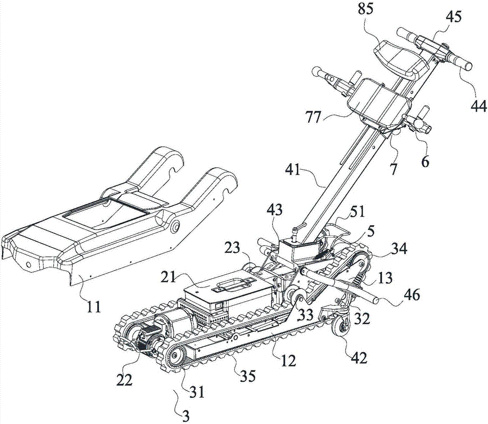 Stair climbing machine