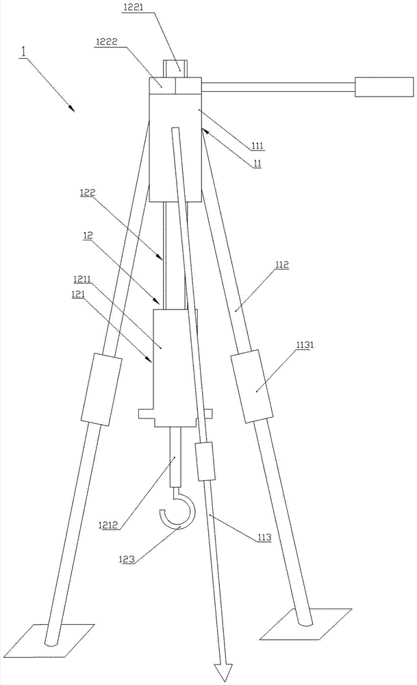 A fixed pile and its extraction device