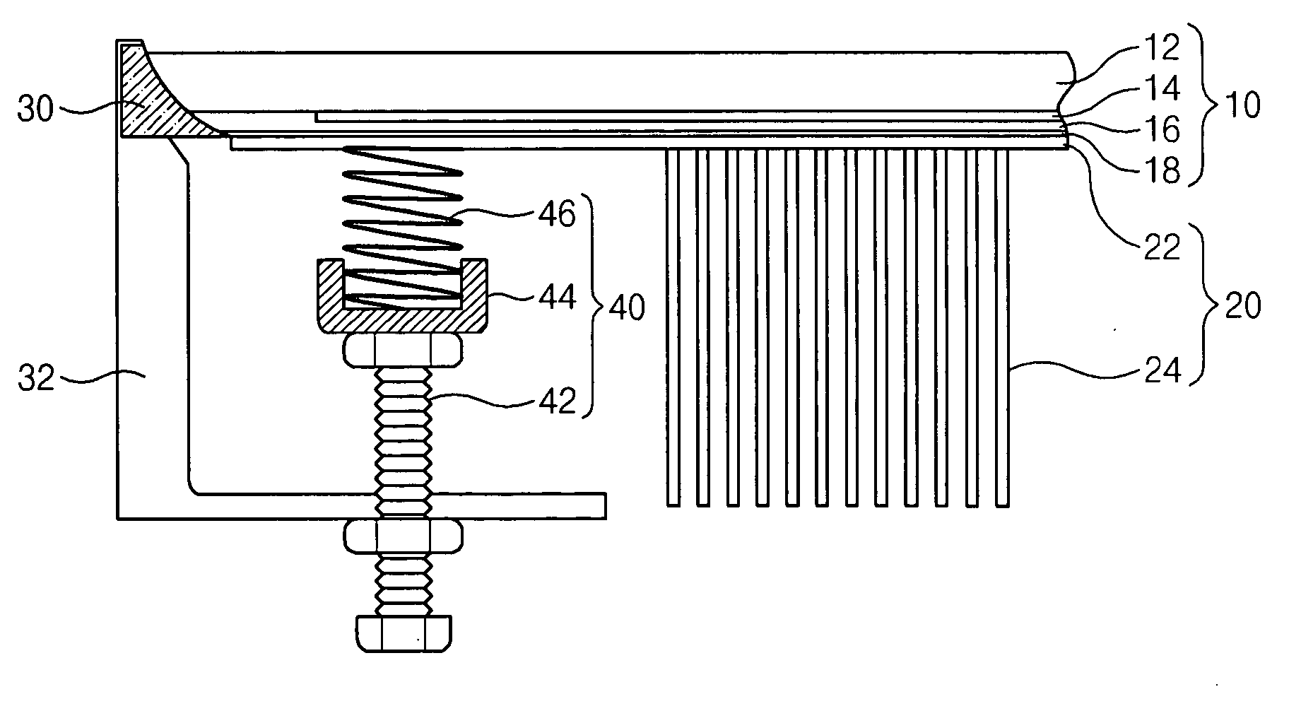 Photovoltaic power generating unit having radiating fins