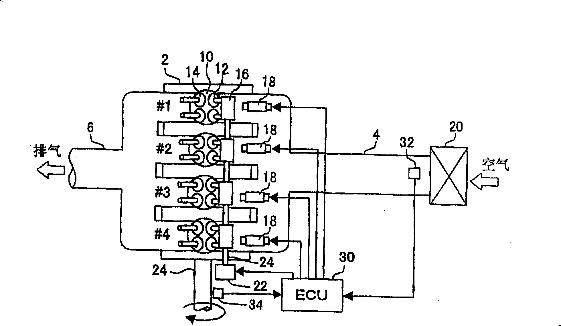 Dispersion detecting device of amount of suction air