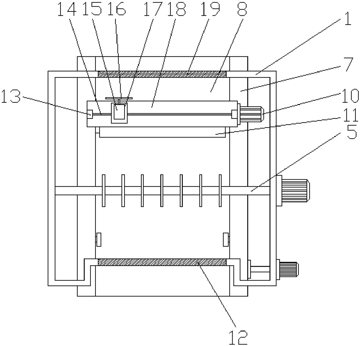 One-time cutting forming device for masaic production