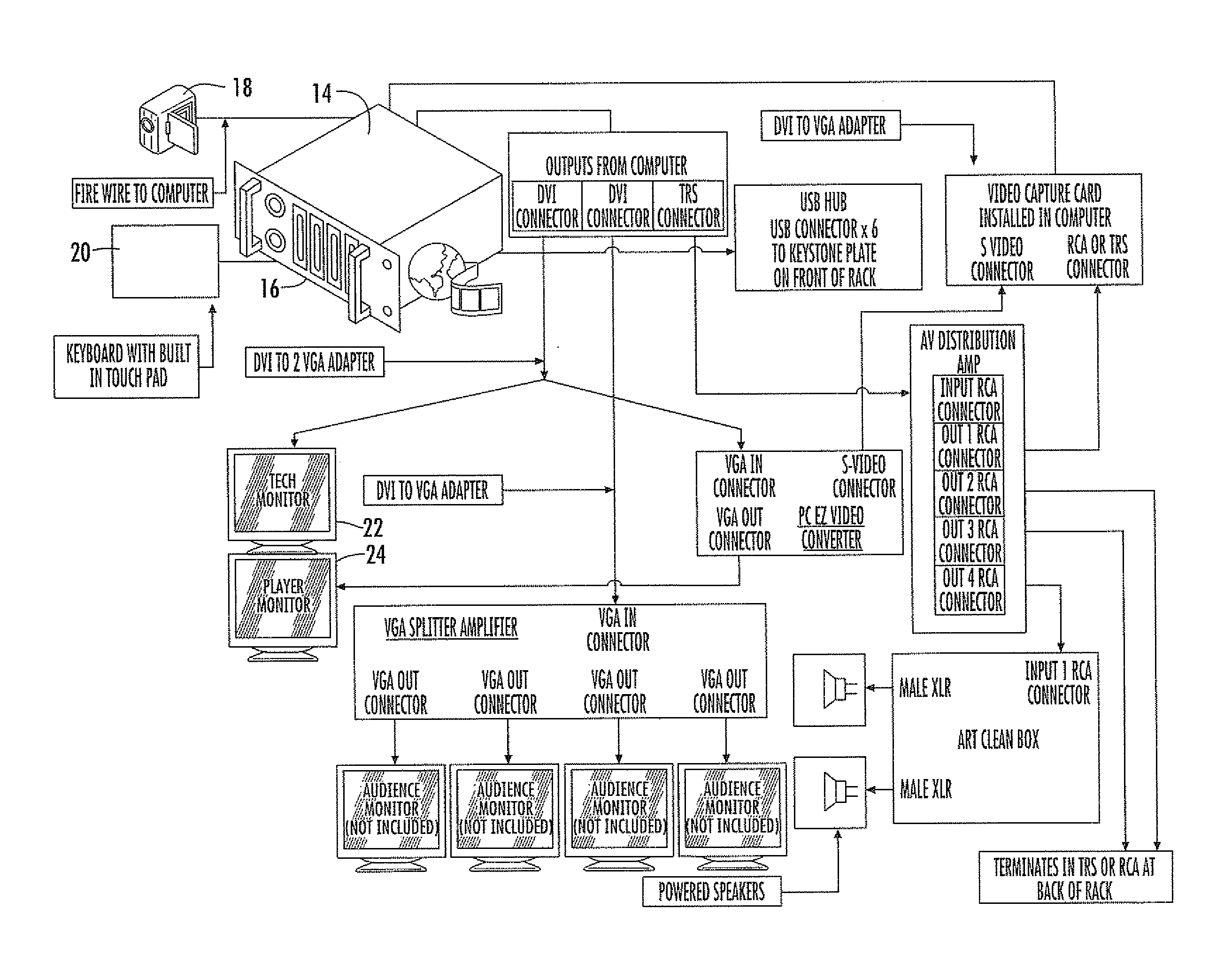 System, apparatus, software and process for integrating video images