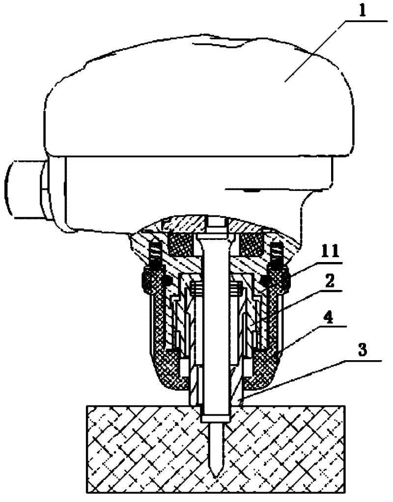 Palm hammer nailing depth adjustment mechanism