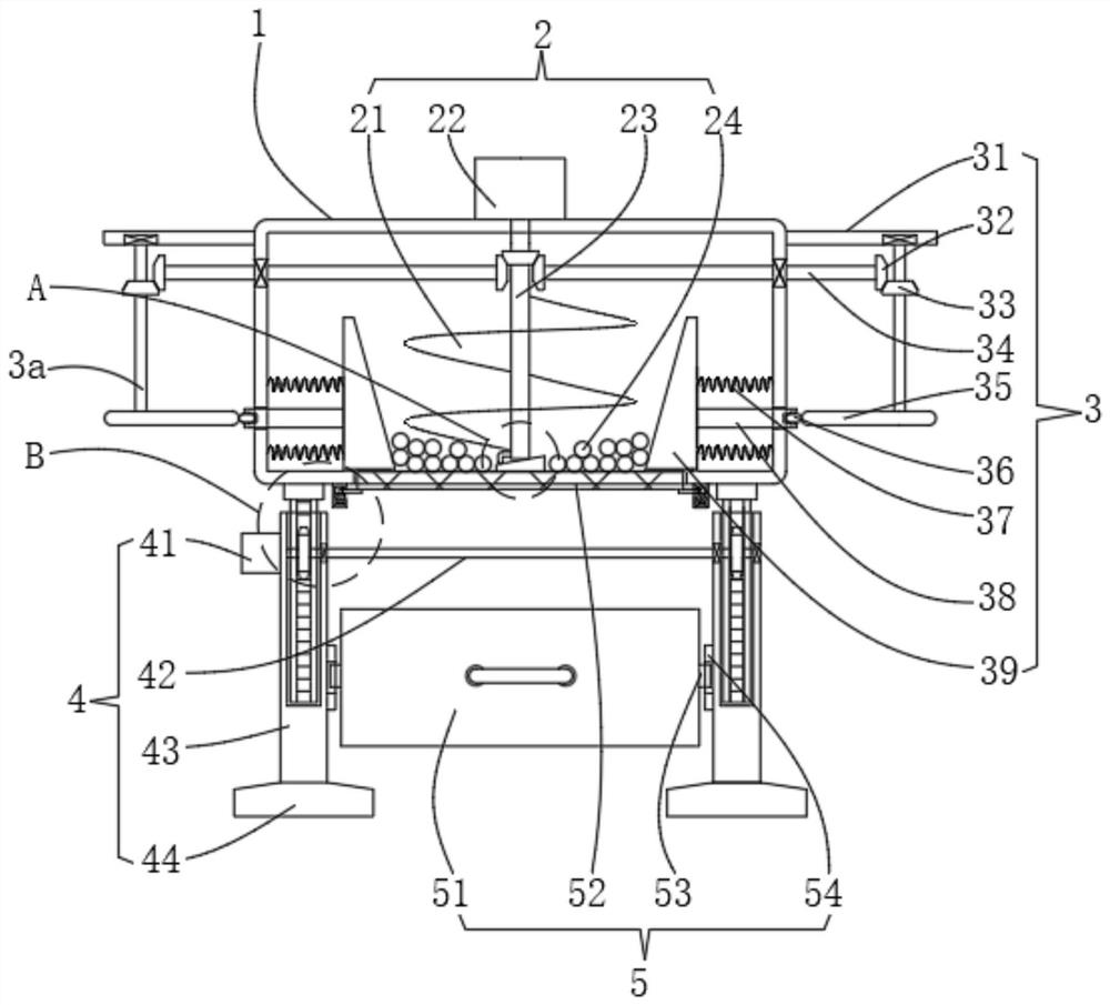 Raw material block grinding and derusting device for mechanical part machining