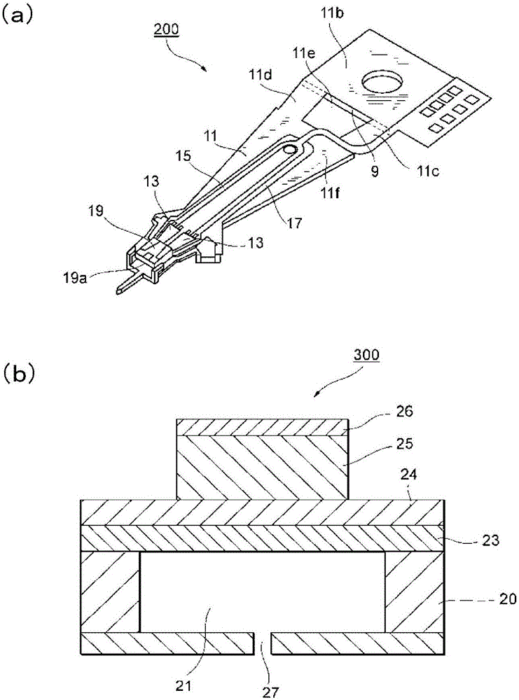 Piezoelectric thin film element, piezoelectric actuator, piezoelectric sensor, hard-disk drive and ink jet printer device