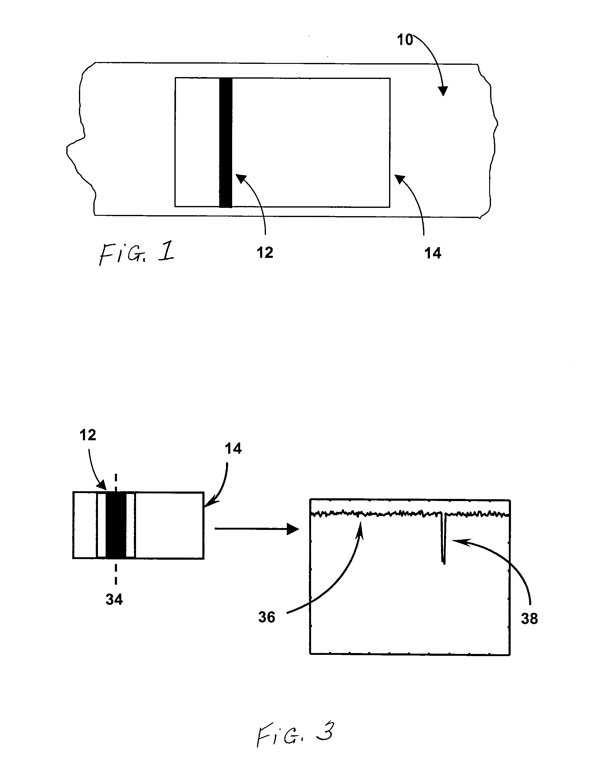 Location of extended linear defects