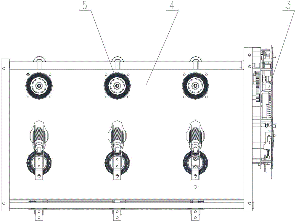 Vacuum load disconnector-fuse combination for wind power and its switchgear