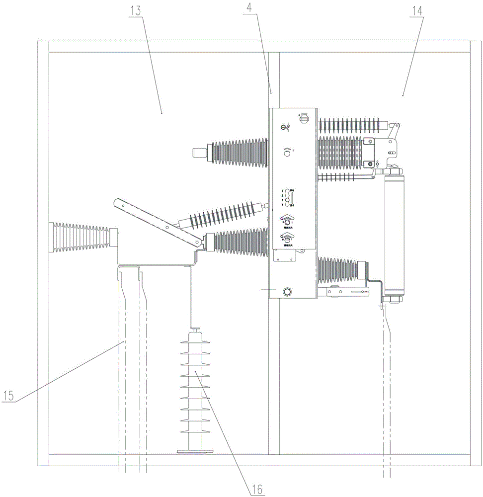 Vacuum load disconnector-fuse combination for wind power and its switchgear