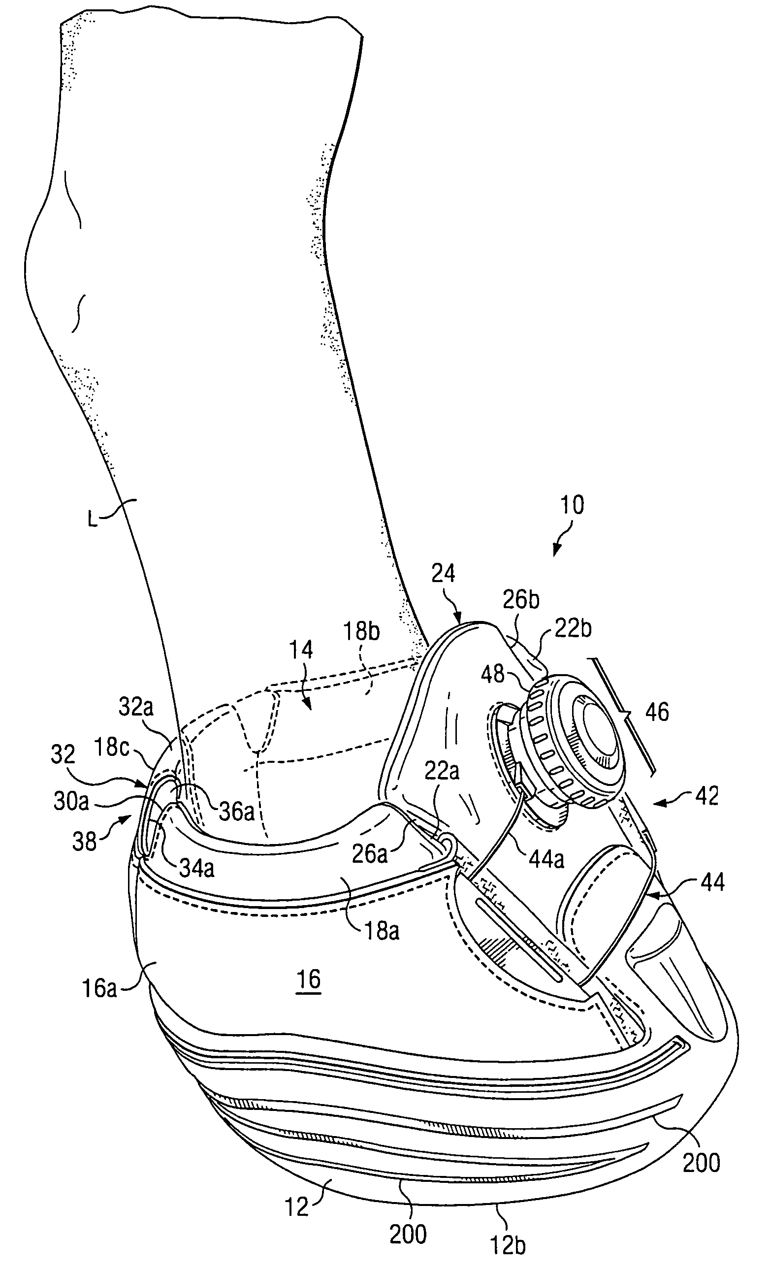 Horse boot with dual tongue entry system