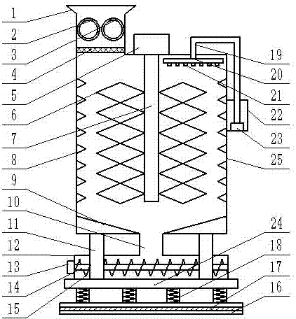 Pre-crushing concrete mixing device