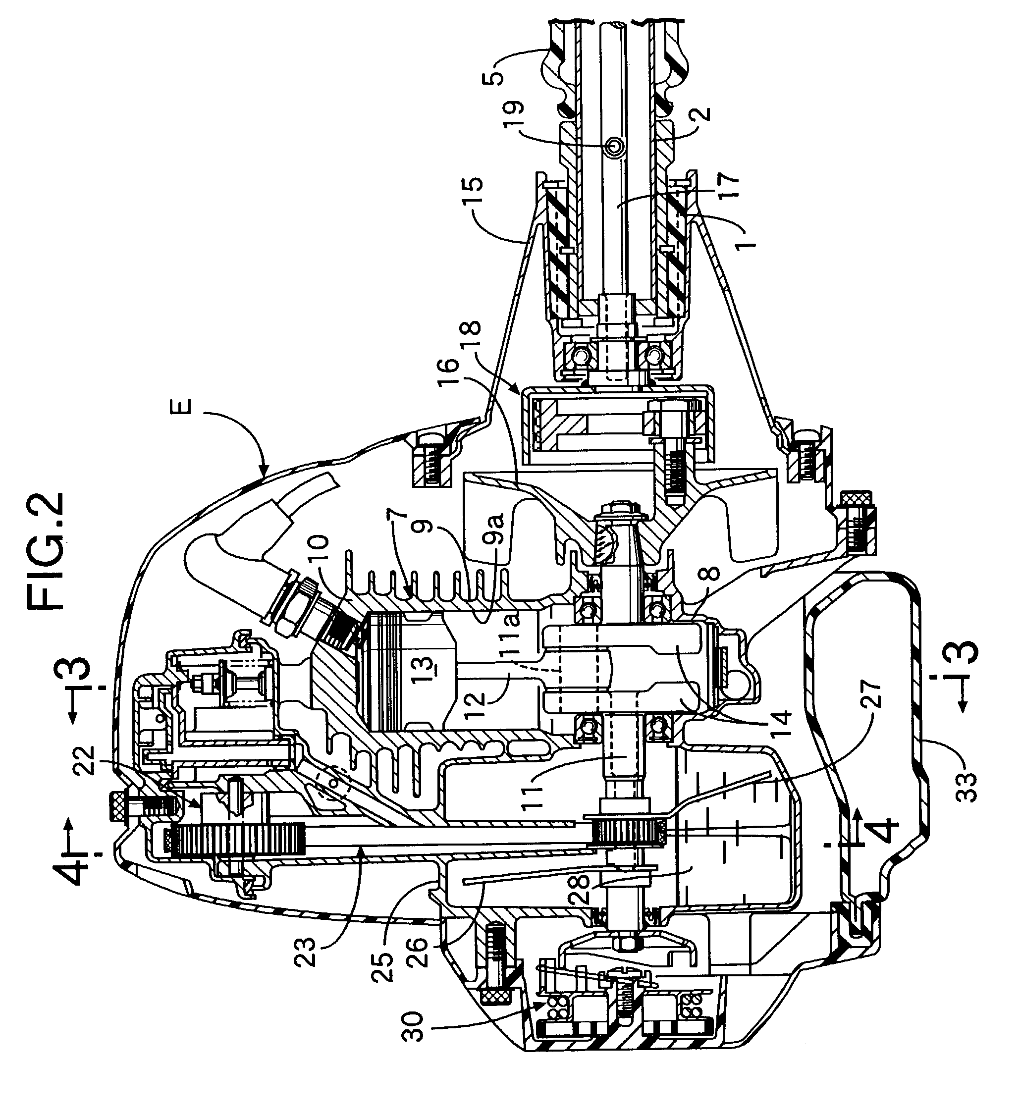 Engine operated machine system