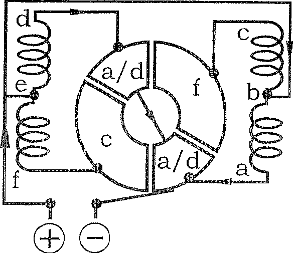 Single-brush two-phase 2/2 pole magnetoresistance vibrating electric machine