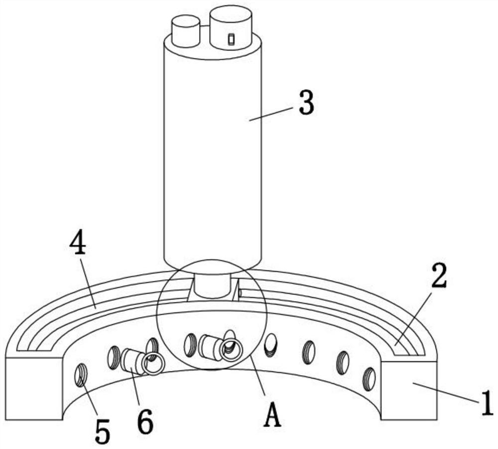 Metal post pin fixing device for prosthodontics department