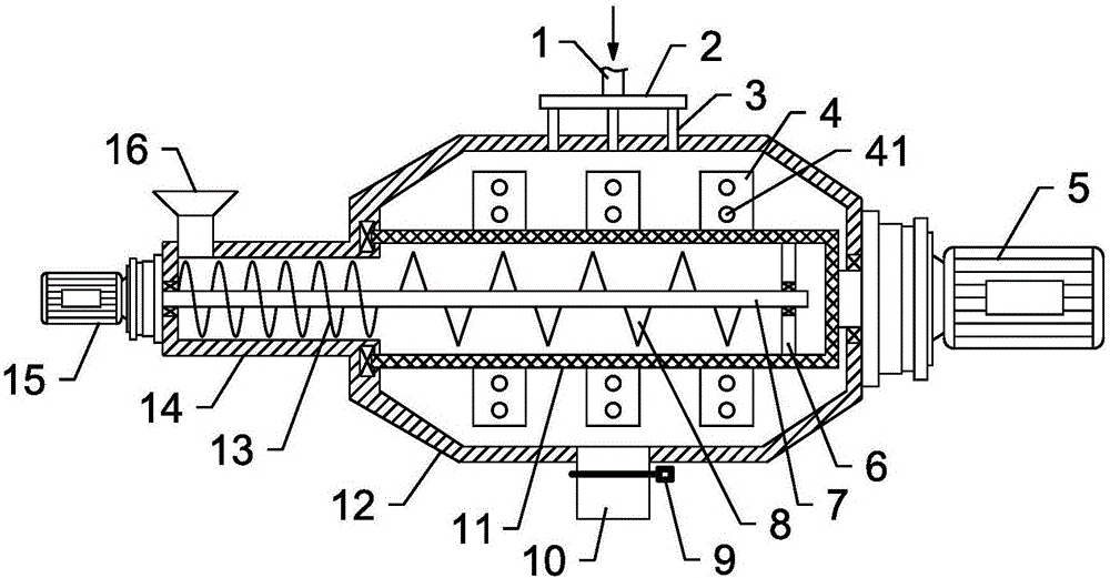 Uniform stirring device for contaminated soil remediation