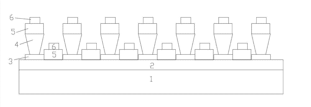 Cathode isolating device for organic light emitting device and manufacturing method for cathode isolating device