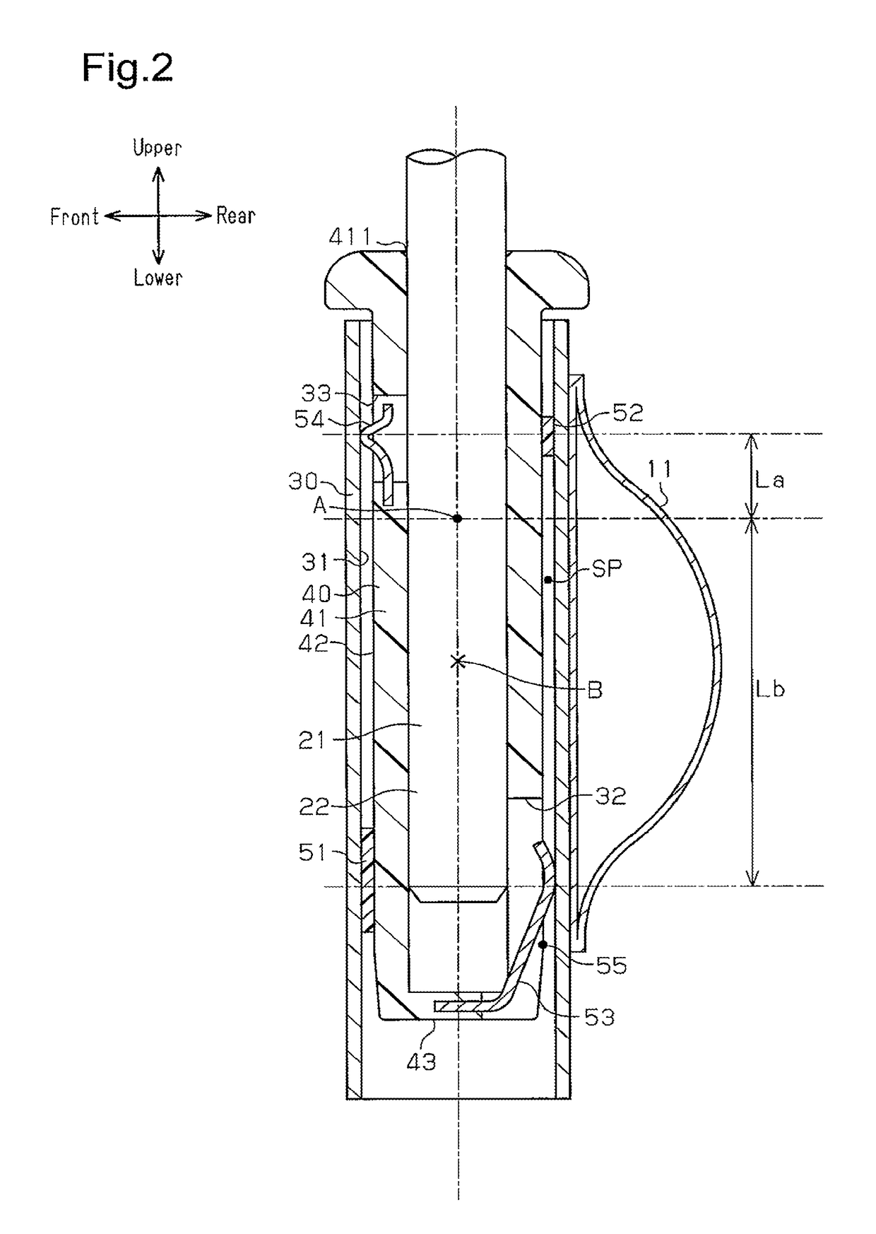 Headrest supporting structure