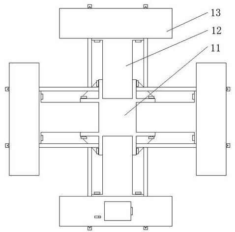 Steel structure frame type tower crane foundation