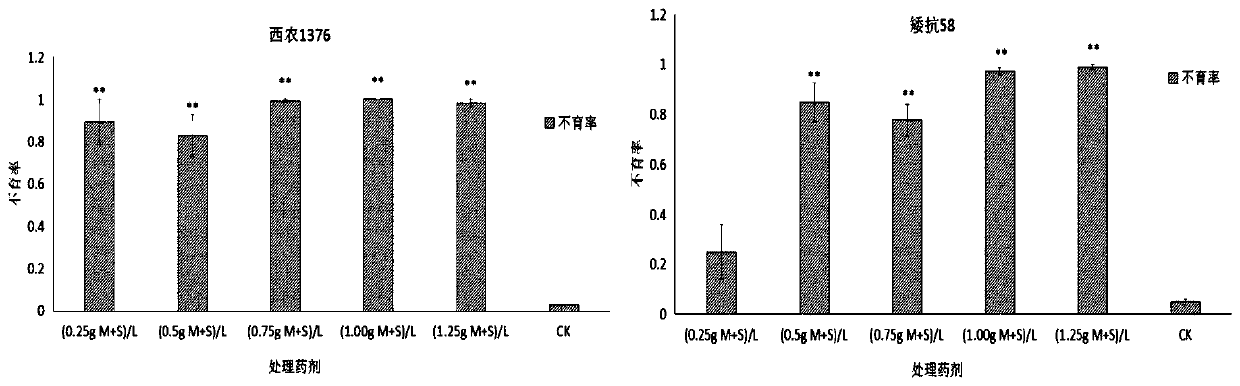 A chemical andricide for wheat and its method for inducing male sterile lines