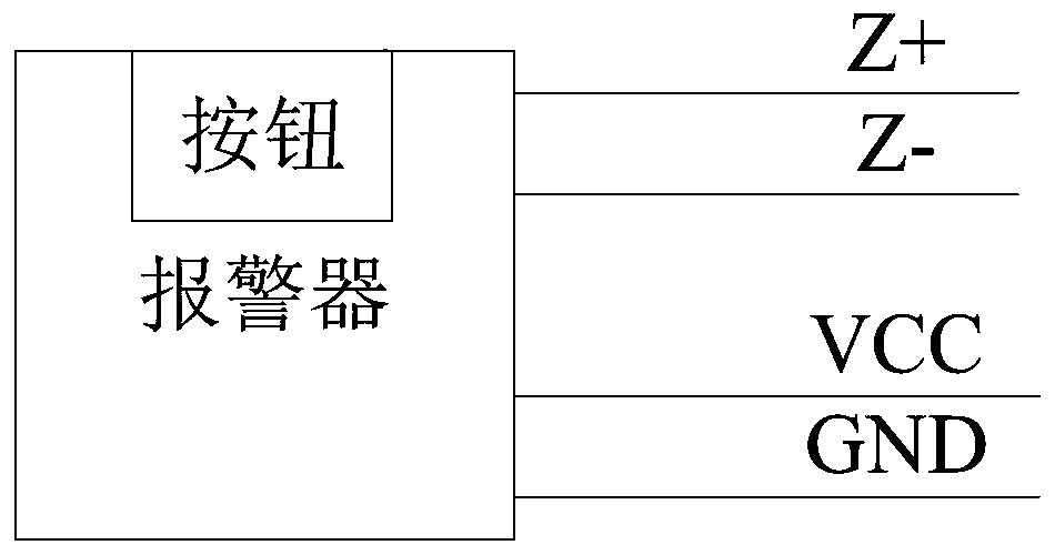 Double-end alarm device and alarm method thereof