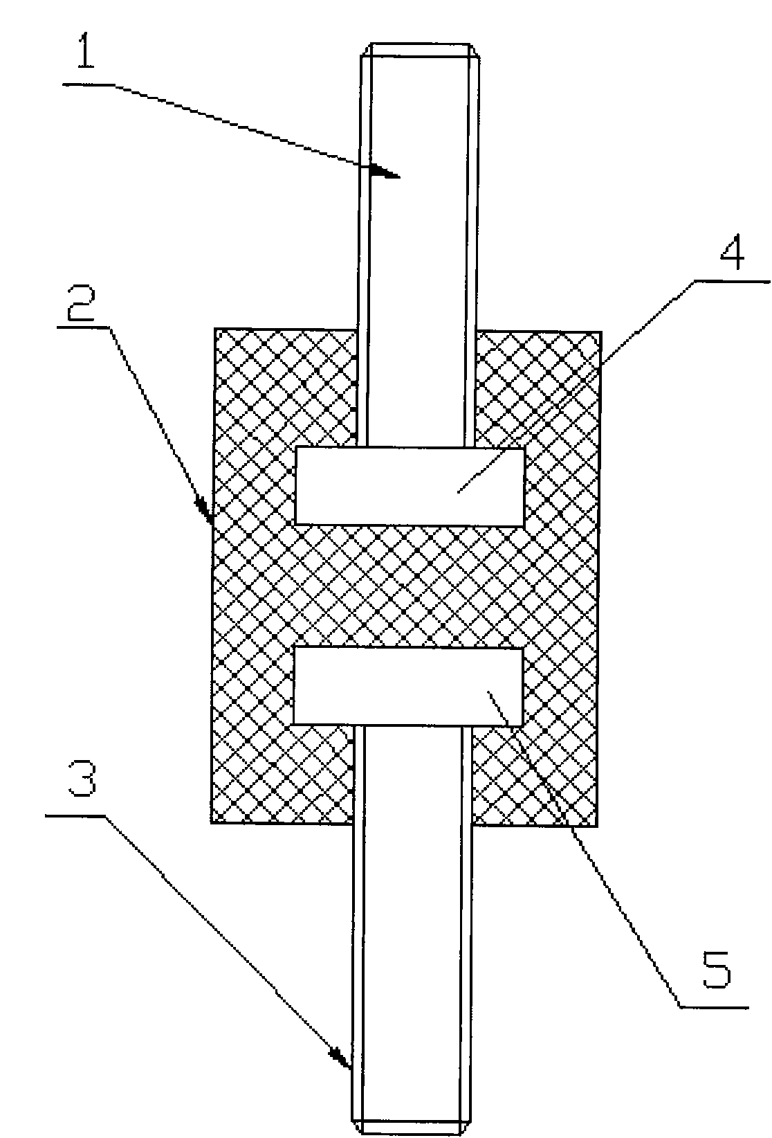 Shockproof insulation bolt structure of machine tool