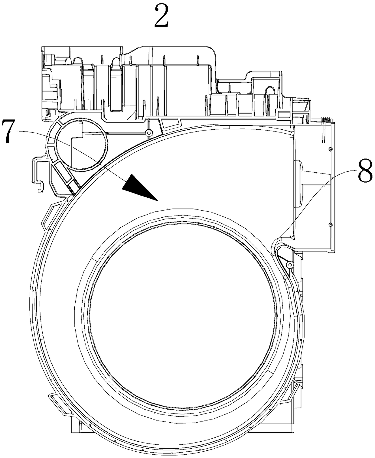 Draught fan structure and air-conditioner