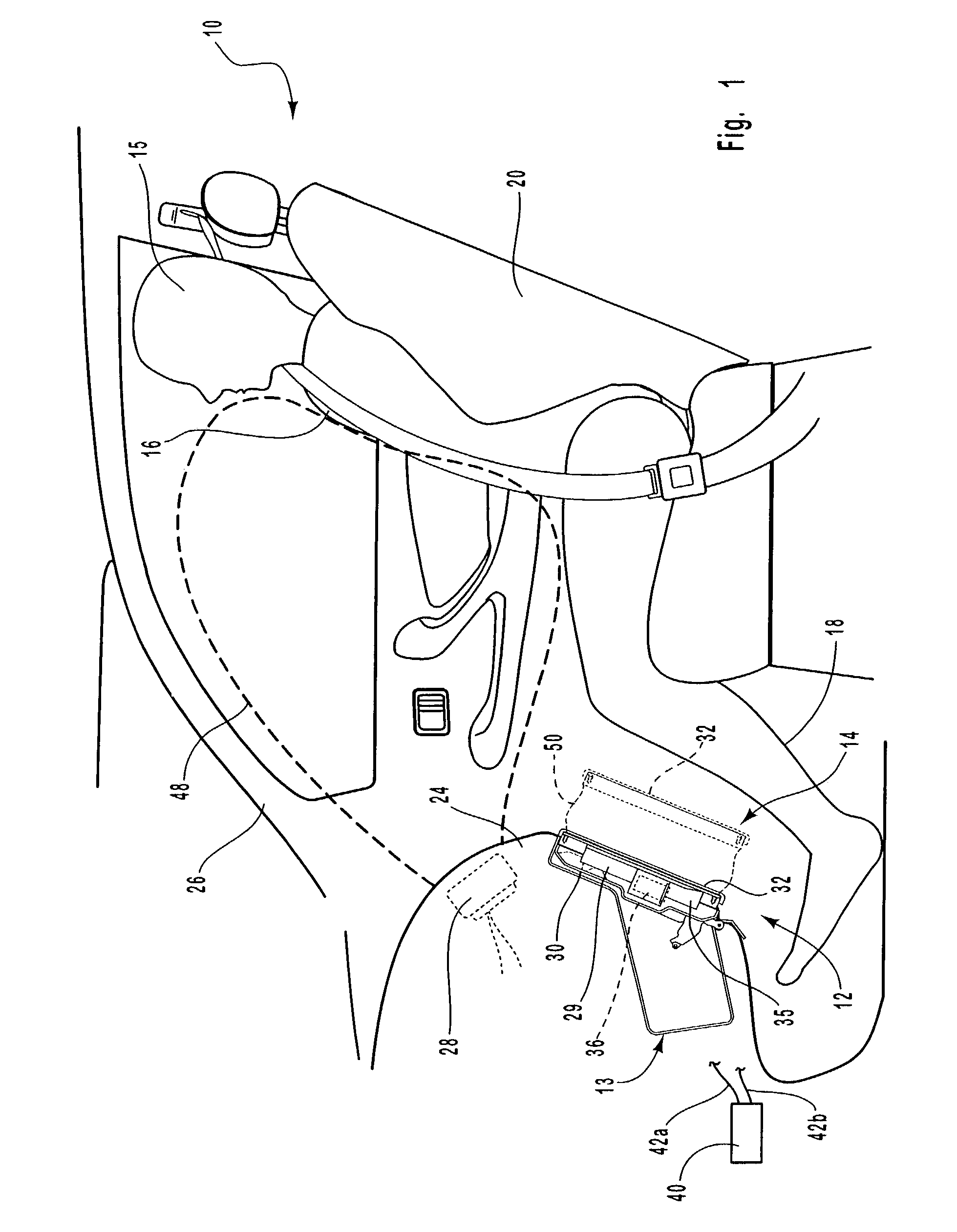 Glove compartment airbag system