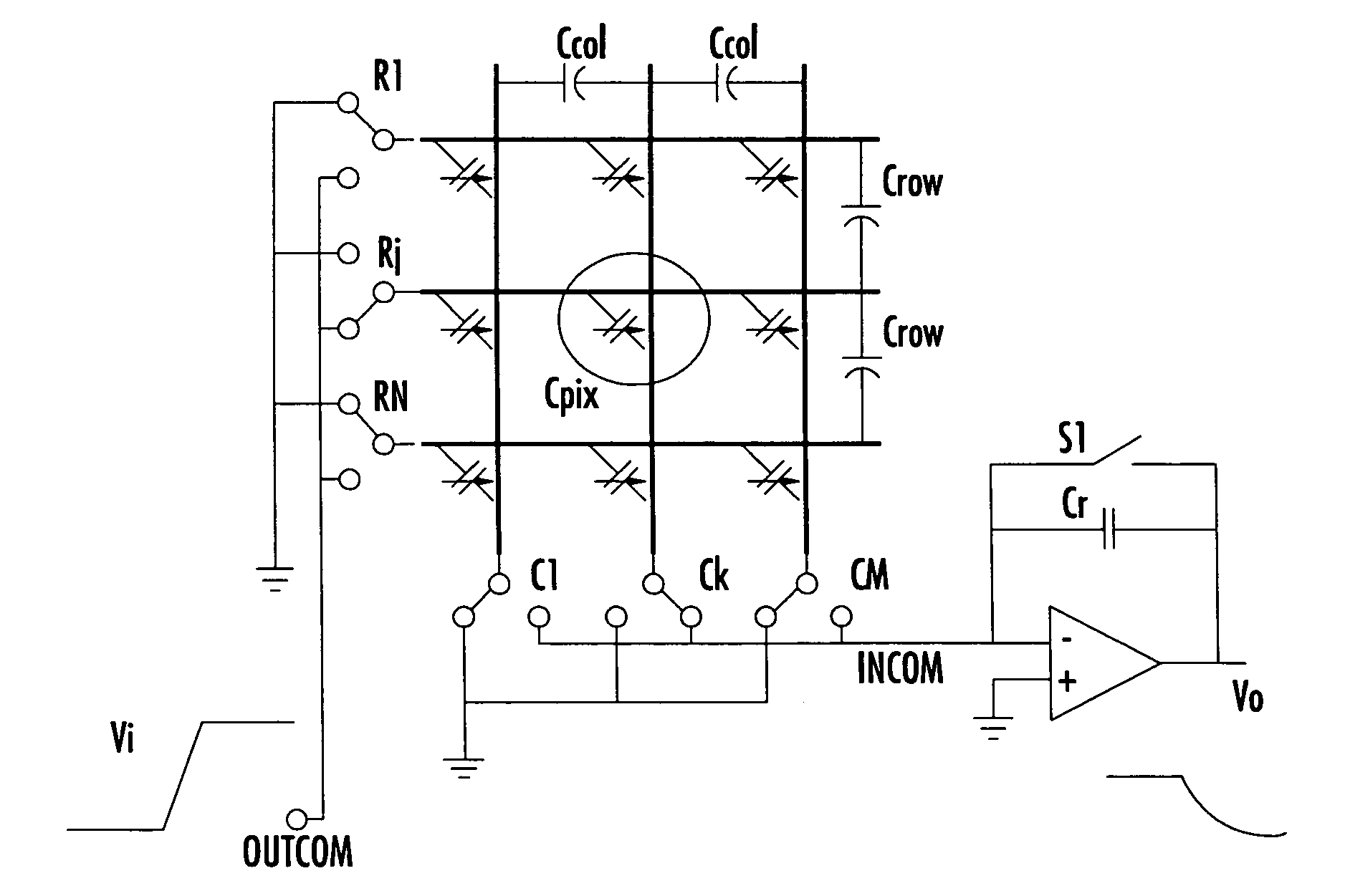 Method of reading a capacitive sensor and related integrated circuit