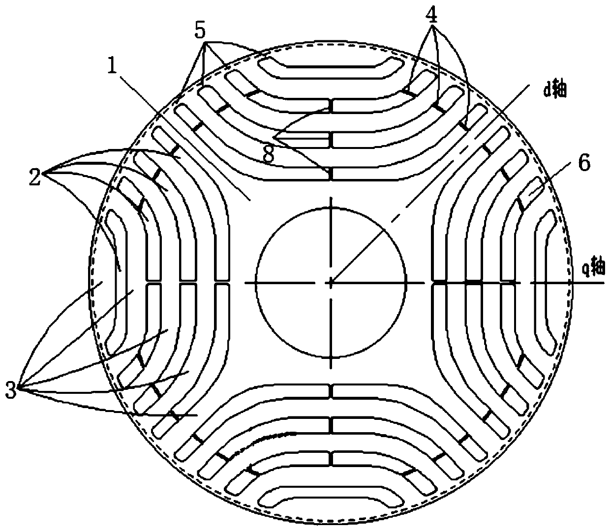 Motor rotor, processing method thereof and synchronous reluctance motor