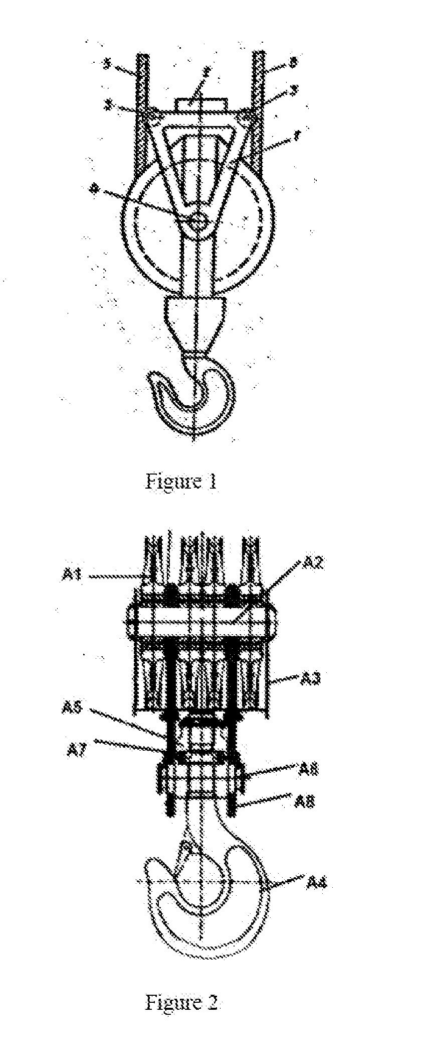 Lifting hook bias angle monitoring apparatus, vertical hoisting monitoring apparatus and mobile crane