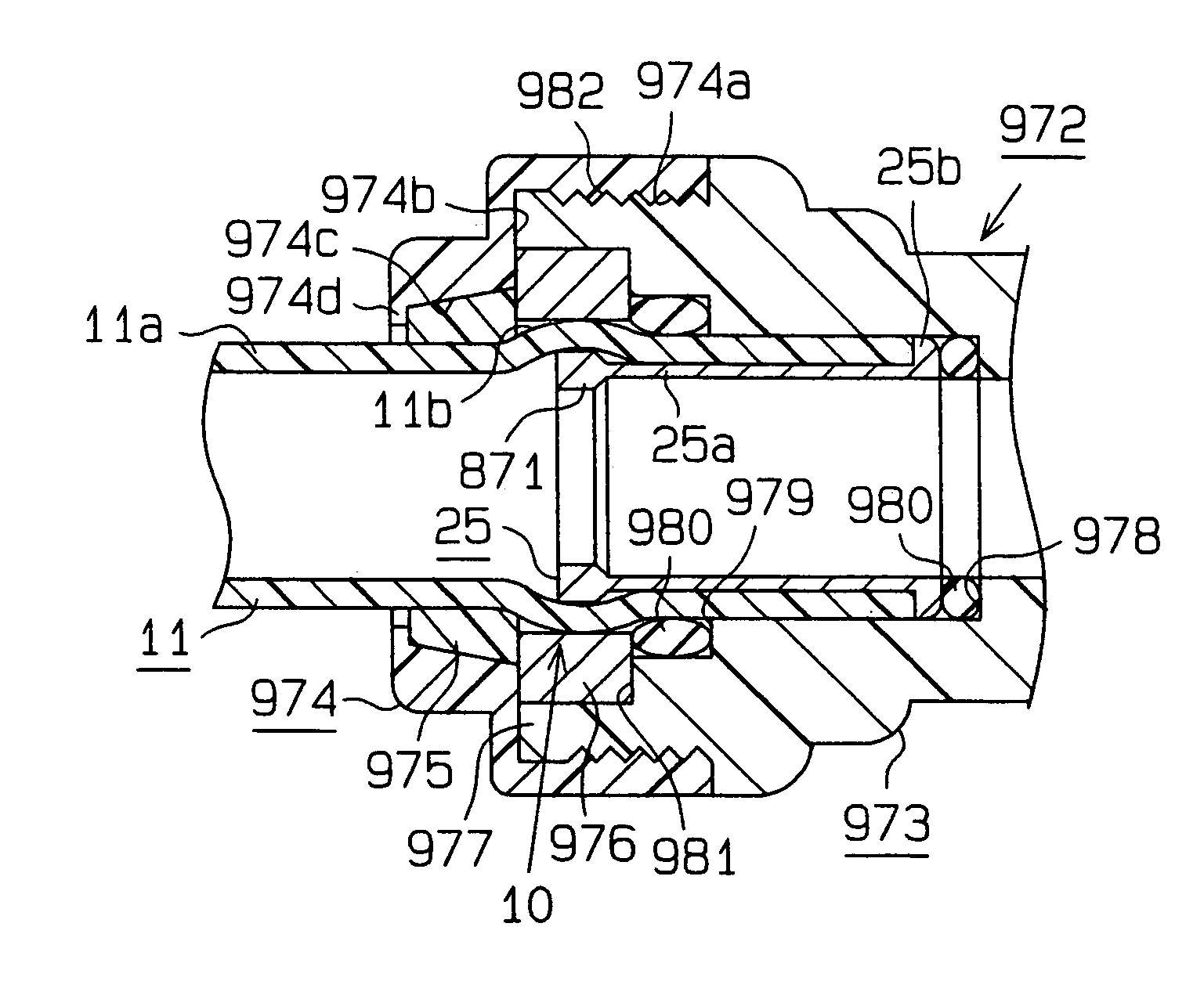 End structure of water pipe