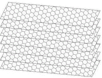 Laminated graphene packing based biofilm sewage treating method