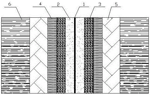 Laminated graphene packing based biofilm sewage treating method