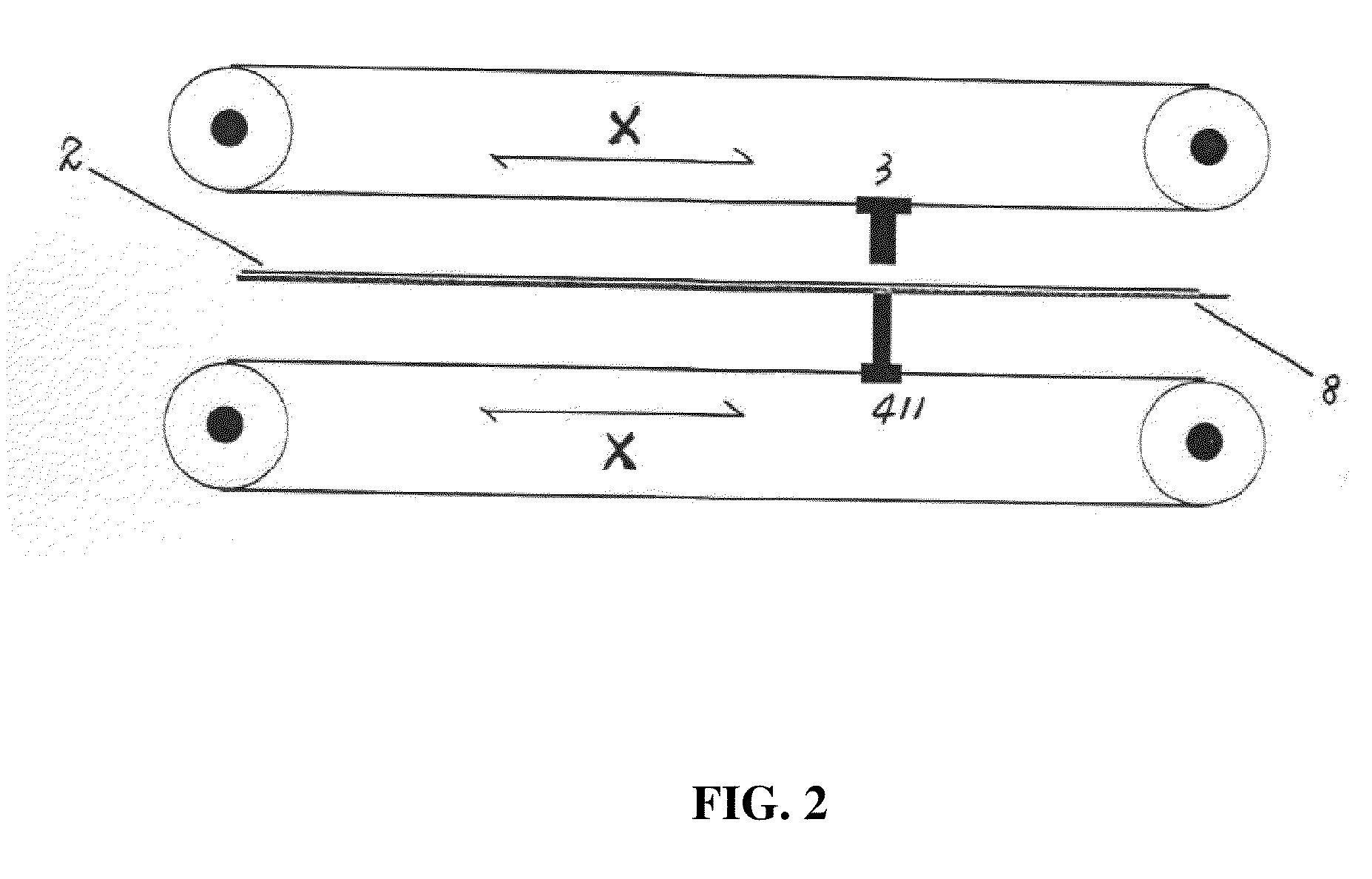 Process and apparatus for double-face ink-printing canvases for advertising light boxes