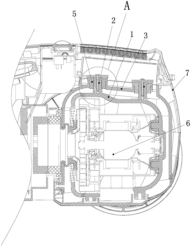 Dust collector with motor shock absorption structure