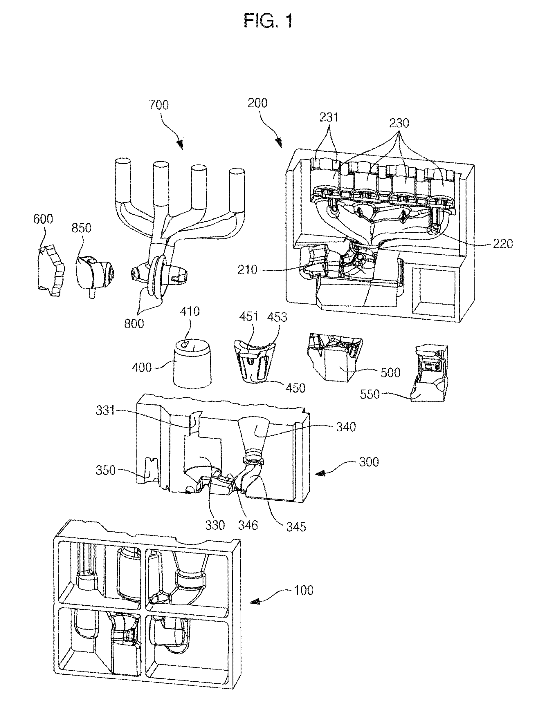 Gravity casting mold