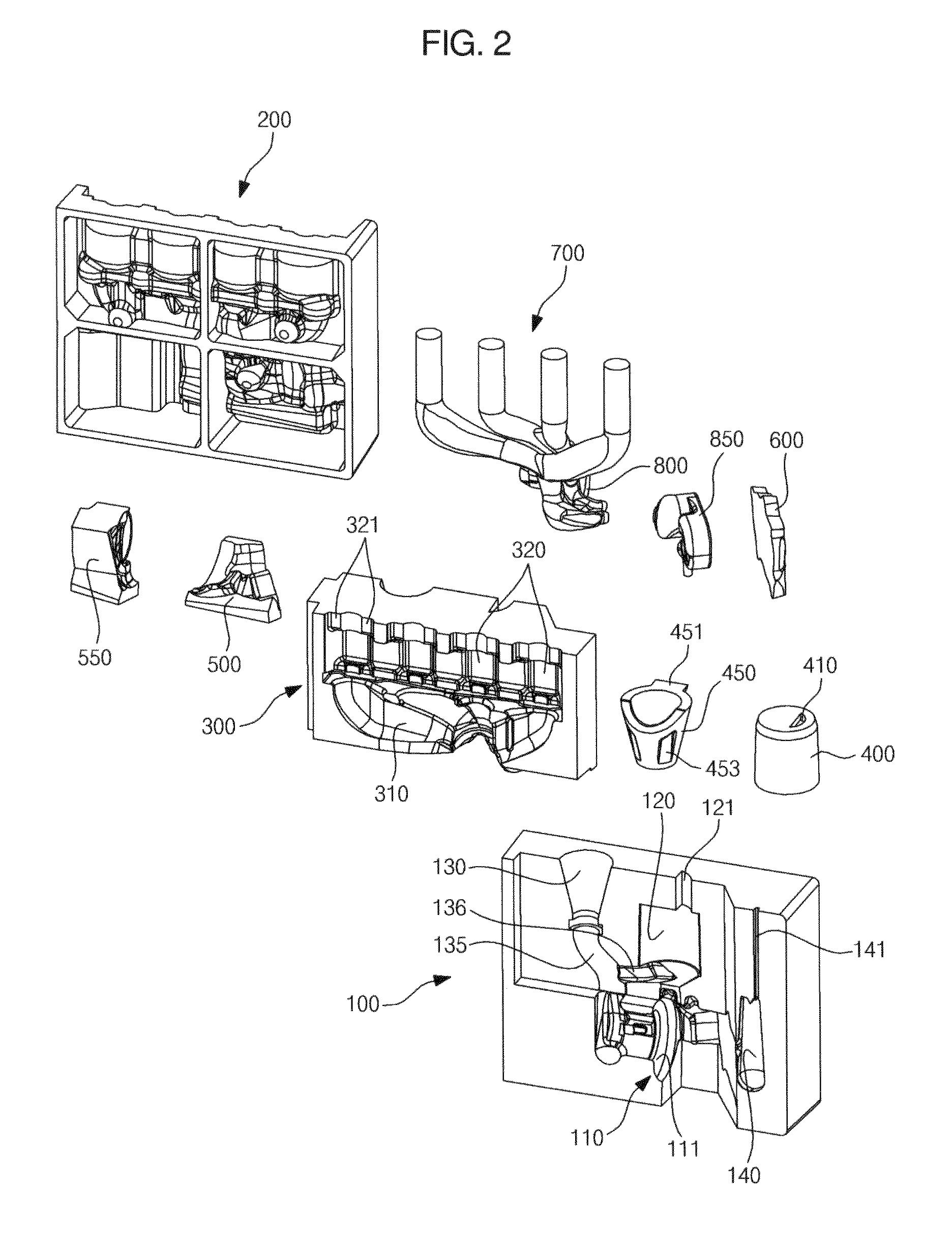 Gravity casting mold