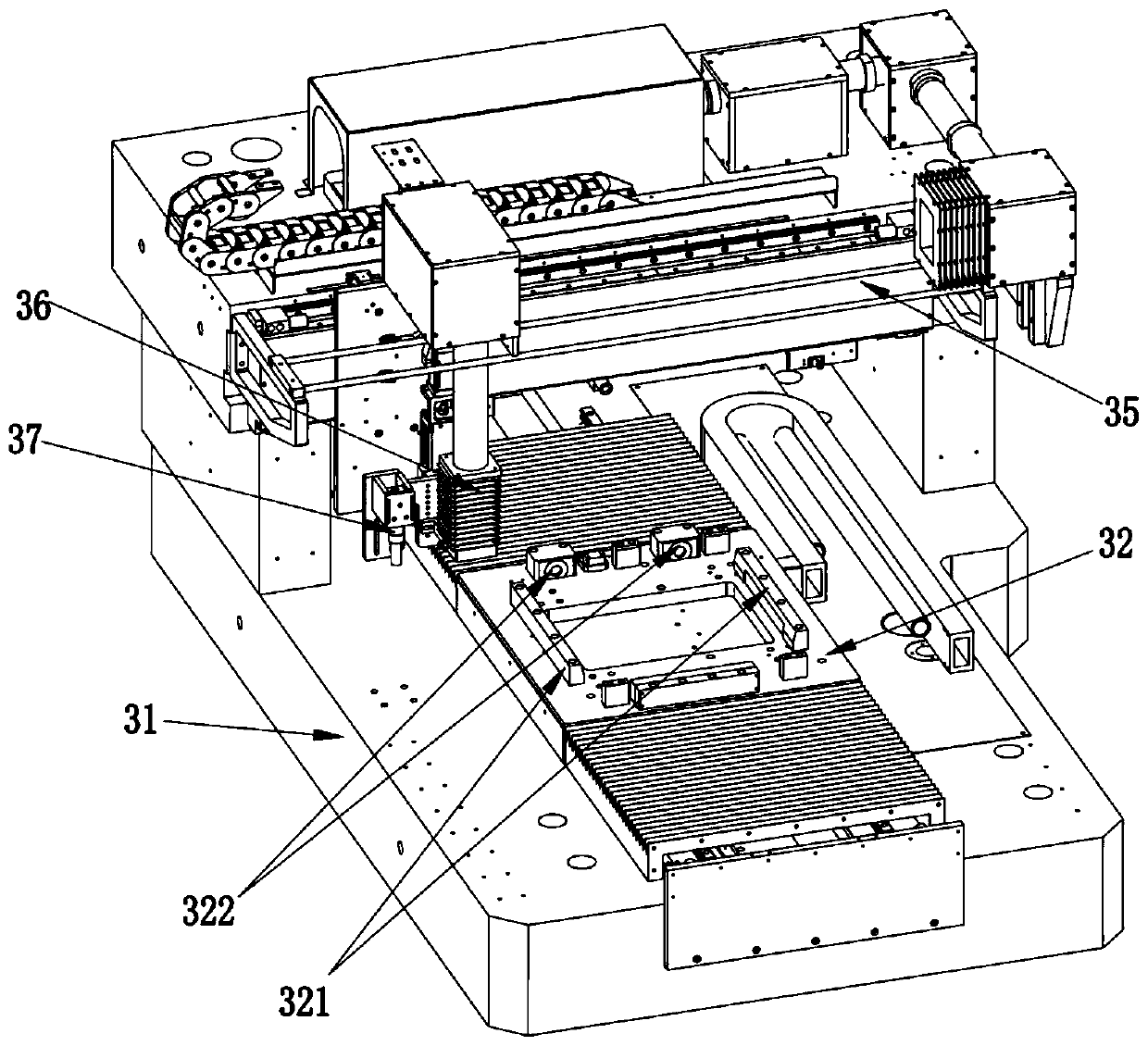 Laser cutting splitting device